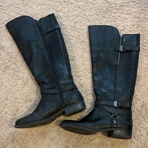 G by Guess Sleek Black Over the Knee Boots